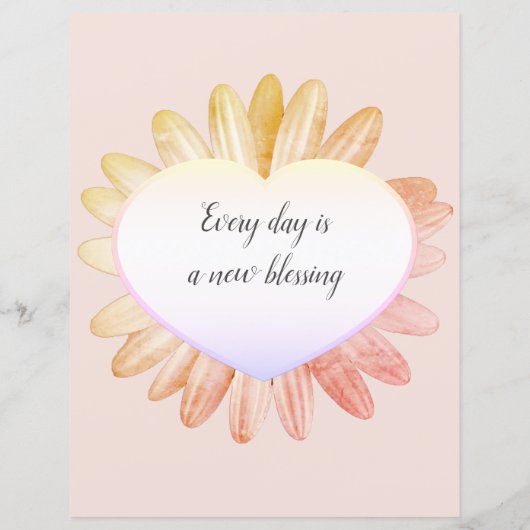 Papier d'écriture florale rose (Dos)