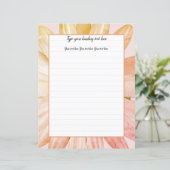 Papier d'écriture florale rose (Debout devant)