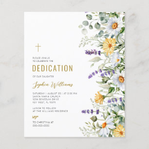 Papier Dédicace de fleurs sauvages de camomille et d'euca