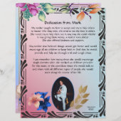 Papier Dédication de Mark Personalized Stationnel (Devant / Derrière)