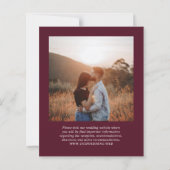 Papier Deep Burgundy Classic Budget Wedding Save the Date (Dos)