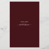 Papier Deep Burgundy Who Knows The Bride Shower Game (Dos)