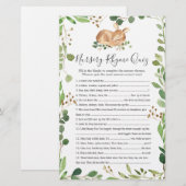Papier Deer Baby shower Nursery Rhyme Jeu (Devant / Derrière)