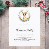 Papier Deer budget simple Noël fêter invitation