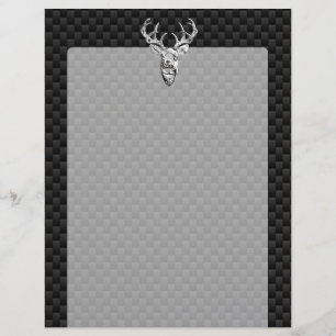 Papier Deer sur l'impression en fibre de carbone