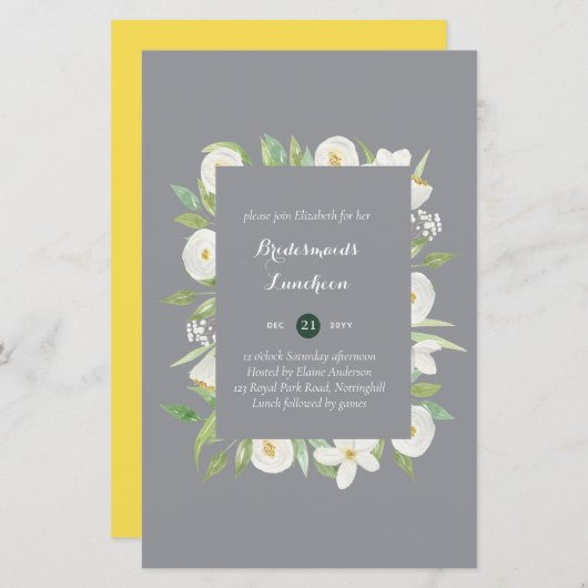 Papier Déjeuner-brunch Brunch Déjeuner Floral (Devant / Derrière)