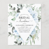 Papier Déjeuner budget Dusty Blue Fête des mariées (Devant)