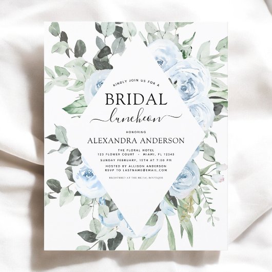 Papier Déjeuner budget Dusty Blue Fête des mariées