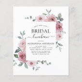 Papier Déjeuner budget Dusty Rose Fête des mariées rose (Devant)