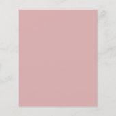 Papier Déjeuner budget Dusty Rose Fête des mariées rose (Dos)