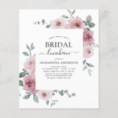 Papier Déjeuner budget Dusty Rose Fête des mariées rose (Devant)