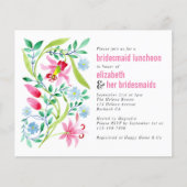 Papier Déjeuner d'affaires rose floral (Devant)