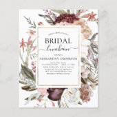 Papier Déjeuner de Fête des mariées Boho Bourgogne Budget (Devant)