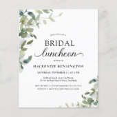 Papier Déjeuner de Fête des mariées Eucalyptus Budget (Devant)