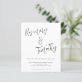 Papier Déjeuner de Mariage de script informel Budget (Debout devant)