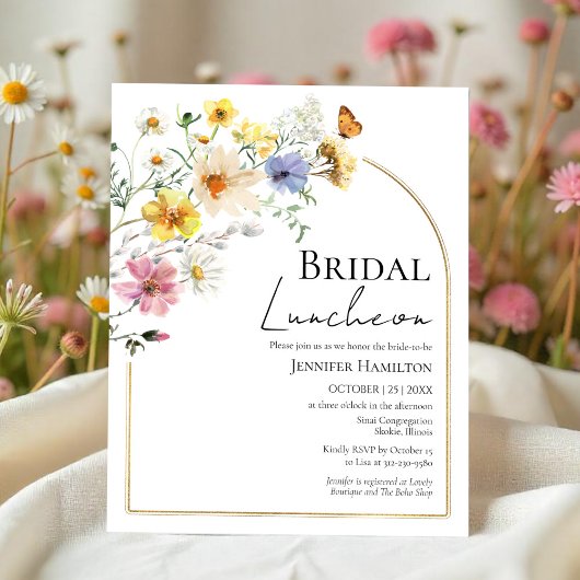 Papier Déjeuner nuptial | Boho Bridal Shower Invitation