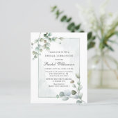 Papier Déjeuner nuptial Budget Eucalyptus Vert (Debout devant)