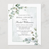 Papier Déjeuner nuptial Budget Eucalyptus Vert (Devant)