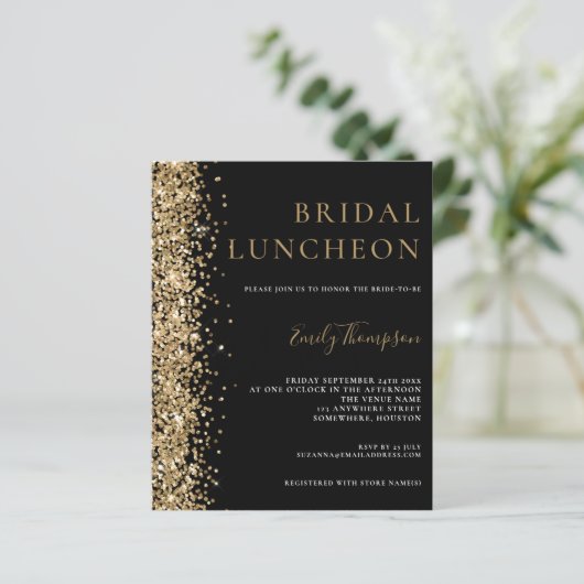 Papier Déjeuner nuptial budget Parties scintillant or Inv (Debout devant)