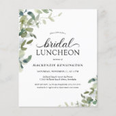 Papier Déjeuner nuptial Elégant Eucalyptus budget (Devant)