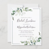 Papier Déjeuner nuptial Eucalyptus Budget Invitation (Devant)