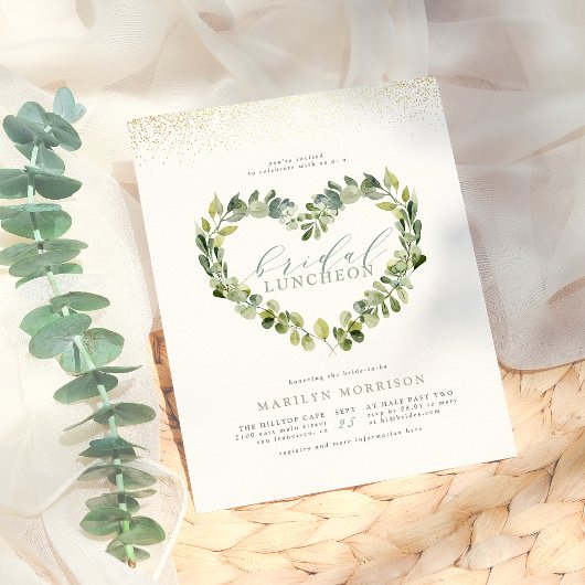 Papier Déjeuner nuptial Eucalyptus Heart & Gold