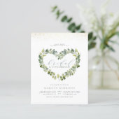 Papier Déjeuner nuptial Eucalyptus Heart & Gold (Debout devant)