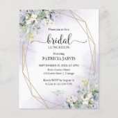 Papier Déjeuner nuptial Eucalyptus Invitation budgétaire (Devant)