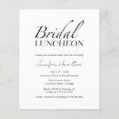 Papier Déjeuner nuptial | Fête des mariées noire et blanc (Devant)