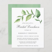 Papier Déjeuner nuptial Rustic Green Invitation (Devant / Derrière)