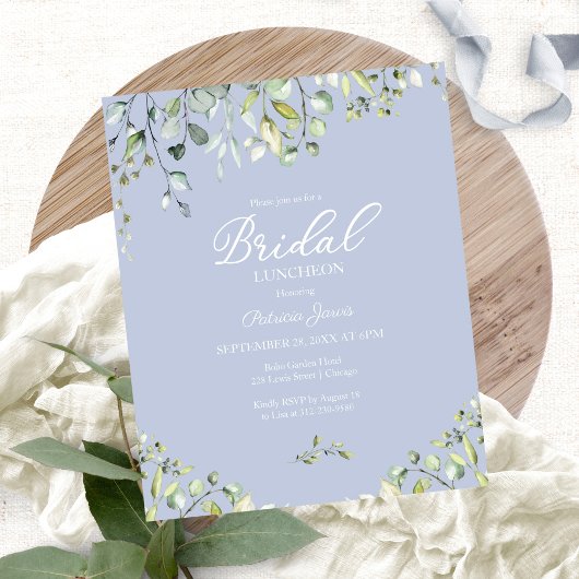 Papier Déjeuner nuptial vert Invitation budgétaire