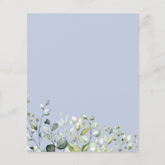 Papier Déjeuner nuptial vert Invitation budgétaire (Dos)