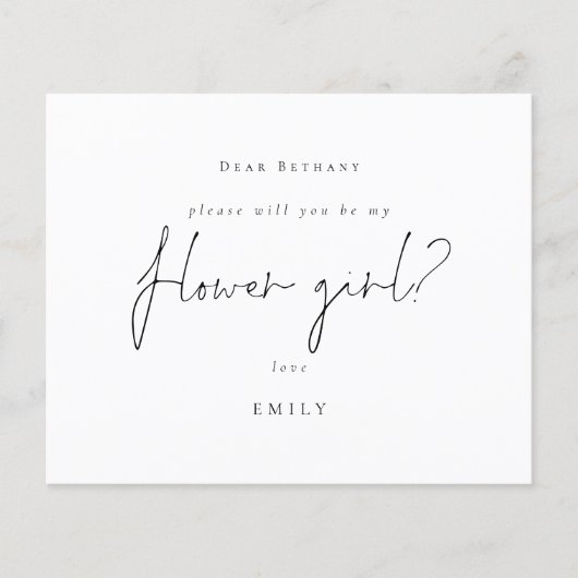 Papier Demande de fille de script noir budget (Devant)