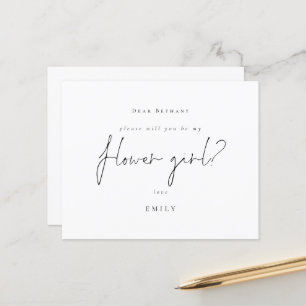 Papier Demande de fille de script noir budget