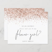Papier Demande de Fleur Rose Gold Parties scintillant Bud (Devant / Derrière)
