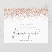Papier Demande de Fleur Rose Gold Parties scintillant Bud (Devant)
