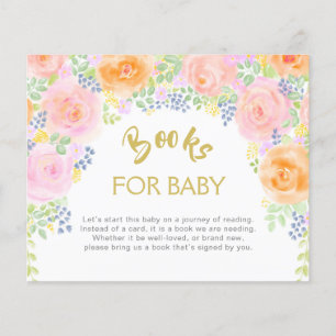 Papier Demande de réservation Baby shower Rose Roses Aqua