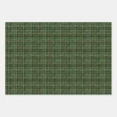 Papier d'emballage à carreaux verts et dorés (Devant 3)