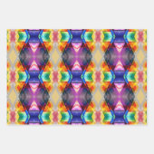 Papier d'emballage abstrait coloré. Géométrique (Devant)