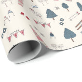 Papier d'emballage Apres Ski Cadeau d'hiver pour e (Coin rond)