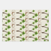 Papier d'emballage Arbre de Coco Tropical (Devant 3)