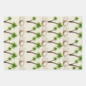 Papier d'emballage Arbre de Coco Tropical (Devant)