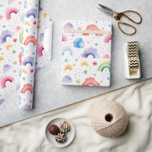 Papier d'emballage Arc-en-ciel, Emballage Cadeau C (Artisanat)