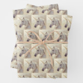 Papier d'emballage avec Unicorn Sparkle blanc (En situation)