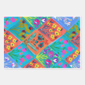 Papier d'emballage bouquet floral patchwork (Devant 2)