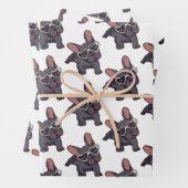 papier d'emballage bulldog français. (En situation)