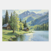 Papier d'emballage Cabane de montagne rustique (Devant)