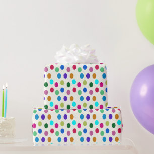 Papier d'emballage cadeau à motif géométrique colo
