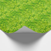 Papier d'emballage cadeau abstrait vert unique (Coin)