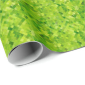 Papier d'emballage cadeau abstrait vert unique (Coin rond)